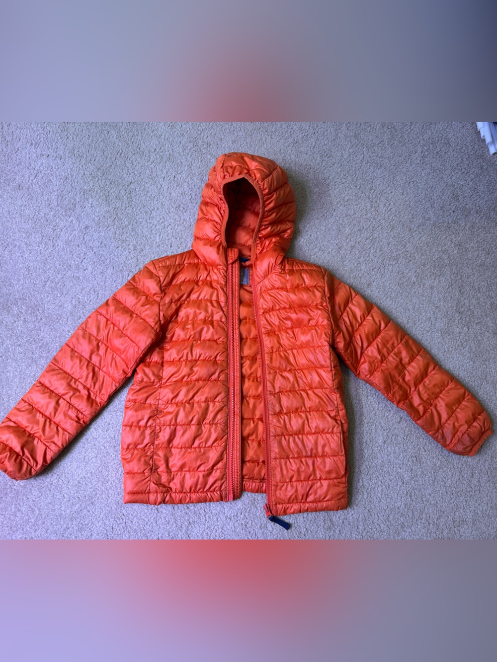 Primary Brand Kids Lightweight Hooded Puffer Jacket - Orange